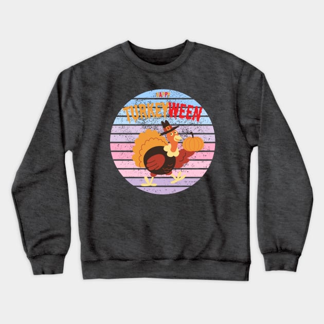 Happy Turkeyween Crewneck Sweatshirt by Andrew World